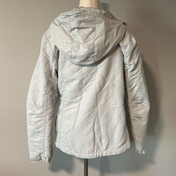 Sz L Eddie Bauer medium weight grey hooded jacket coat - Picture 6 of 9